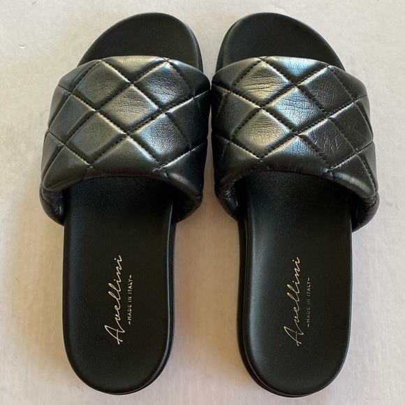 AVELLINI Women’s Black Cushion Slides Sandals Size 39 or 8 US - Picture 7 of 7